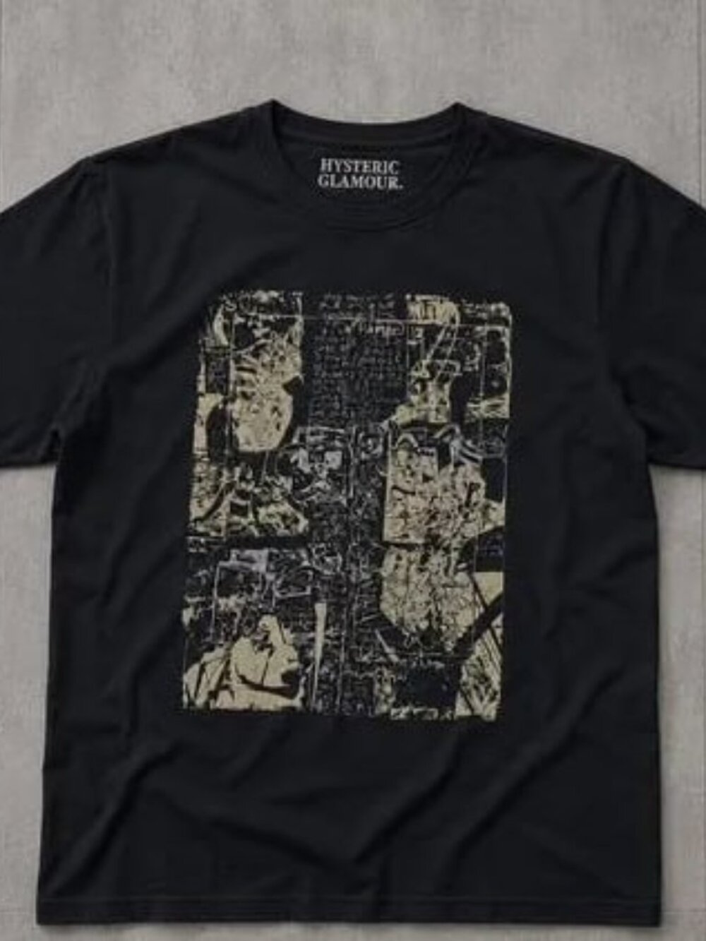 Hysteric Glamour Black Graphic Print Short Sleeve T-Shirt - Picture 1 of 1